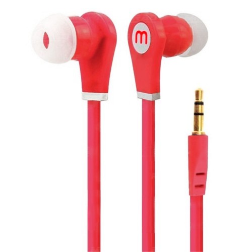 Fone de Ouvido Estereo com Microfone Vermelho MS 5V