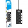 Hub USB Extensor 4 Portas 2.0 com Interruptor Lehmox - LEY-21