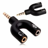 Adaptador P2 x 2P2 para Fone e Microfone Est�reo 3.5mm Lehmox - LEY-23