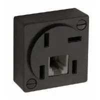 Tomada para Telefone - Padr�o Modular 4 Vias - F�mea - RJ11 - Preto