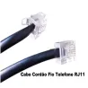 Cabo para Telefone - Padr�o RJ 11 - Preto - 1,8 Metros