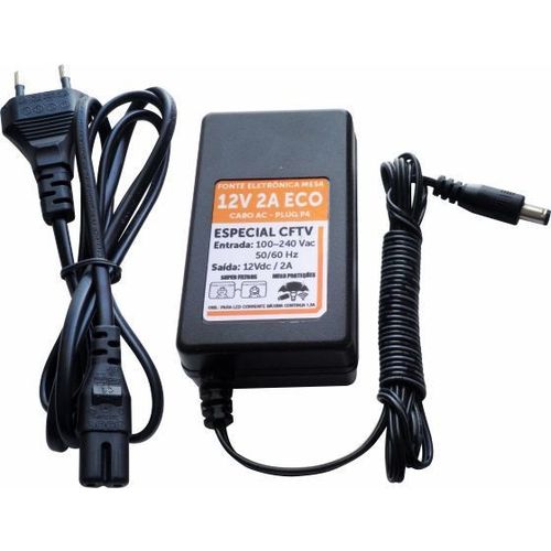 Fonte Estabilizada para Cmeras CFTV e Fita Led Fontek 12V 2A Bivolt
