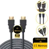 Cabo HDMI Premium Gold Blindado com 15 Metros Full Hd 4K 1080P Preto