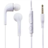 Fone de ouvido Lehmox J5 LE-477 com microfone branco emborrachado