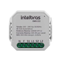 Interruptor Controlador de Cargas Wifi 2/2 EWS 222 Intelbras