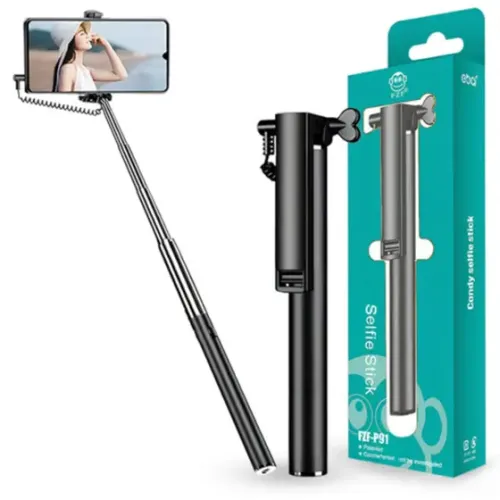 Bast�o de Selfie Retr�til Ebai FZF-P91 70 cm Branco