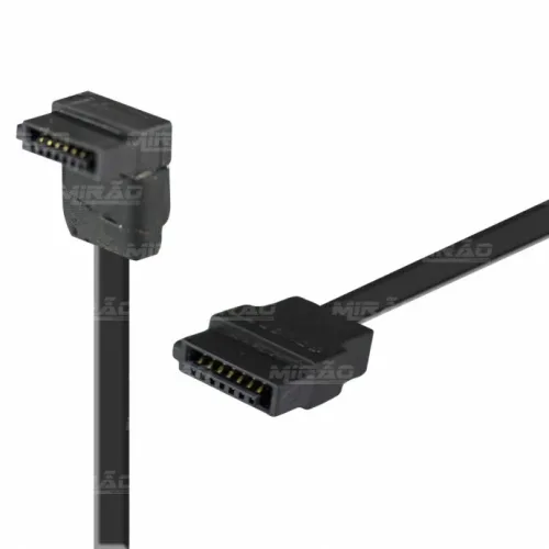 Cabo Sata 3 6gb/s Com Ponta 90� Padr�o Original 15cm - Dex