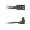 Cabo Sata 3.0 6gbs Preto com Pontas 180x90 e Trava Metalica