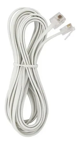Cabo telefonico Knup KP-5300 RJ11 com 1,5 metros branco