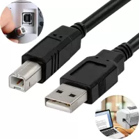 Cabo de Impressora - USB A / B  - 1 Metros - Preto