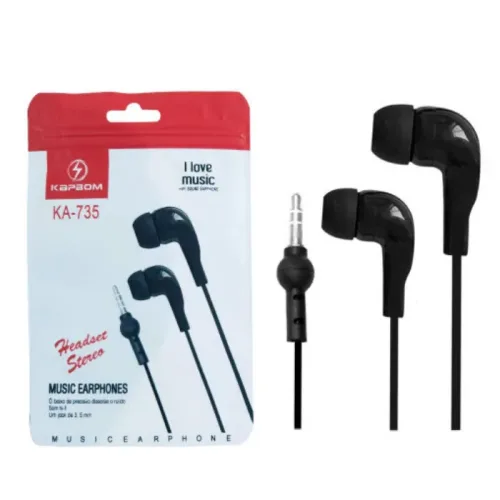 Fone de ouvido Kapbom KA 735 com fio P2 3.5mm
