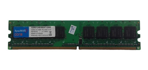 Memria Syncmax 512 Mb 667 Mhz Ddr2 Sdram