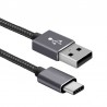 Cabo X Micro USB V8 Revestido Fast Charge 30 cm - Prata