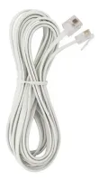 Cabo telefonico Knup KP-5300 RJ11 com 1,5 metros branco