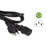 Cabo de For�a Tripolar para Fonte ATX e Monitor com 1,8 Metros