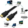 Cabo HDMI Premium Gold Blindado com 15 Metros Full Hd 4K 1080P Preto
