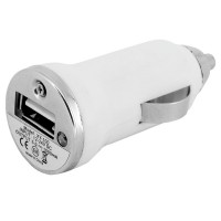 Mini Carregador Veicular XT001 - USB - 1000 MhA - Branco